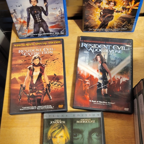 Lot of 5 Resident Evil DVD & Blu-ray Movies Good Condition - Picture 2 of 3
